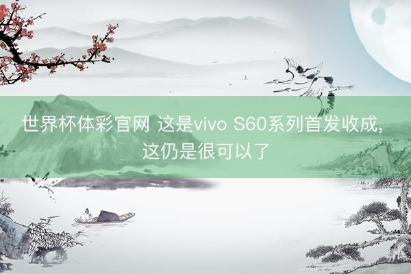 世界杯体彩官网 这是vivo S60系列首发收成， 这仍是很可以了