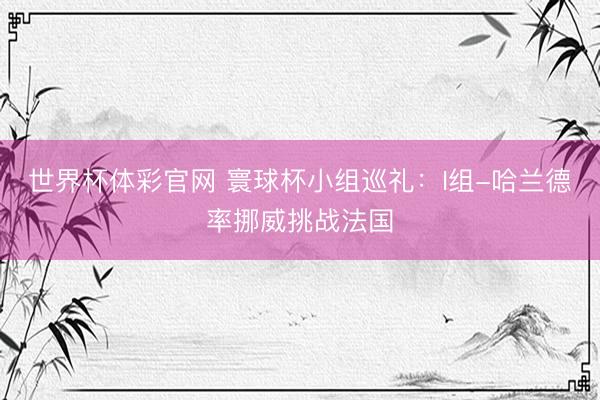 世界杯体彩官网 寰球杯小组巡礼：I组-哈兰德率挪威挑战法国